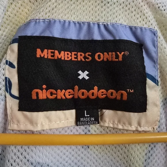 NWT Members Only x Nickelodeon Rugrats FZ Blue & Green Windbreaker Jacket - Picture 9 of 17